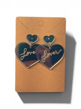 Taylor Swift Inspired "Lover" Iridescent Heart Earrings